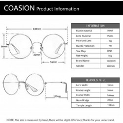 Round Oversized Retro Round Polarized Sunglasses for Women Circle Lens Large Frame 100% UV Protection - CG194IWIAE2 $13.42