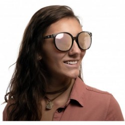 Round Polarized Round Oversized Fashion and Outdoor Sunglasses for Women - Black - C818QLOXUY0 $23.49