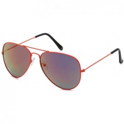 Aviator Aviator Sunglasses (Orange Green) OWL. - C711HQ26VHD $7.92