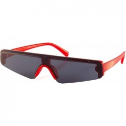 Shield Sporty Nose Futuristic Triangular Mono Lens Shield Goggle A267 - Red Black - C018R44H25K $12.20