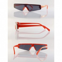 Shield Sporty Nose Futuristic Triangular Mono Lens Shield Goggle A267 - Red Black - C018R44H25K $12.20