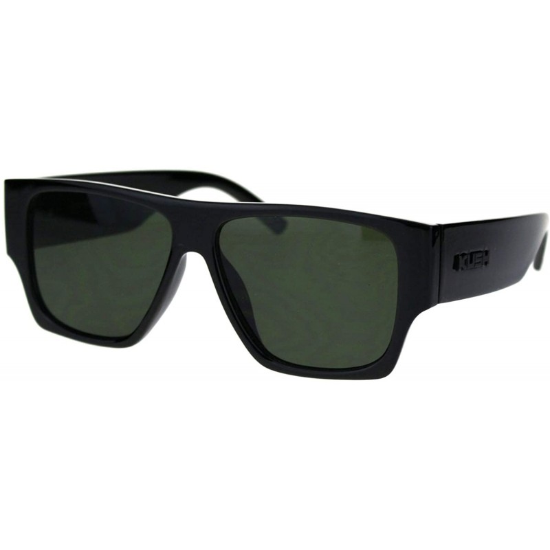 Square Kush Black Square Sunglasses Mens Thick Temples Stylish Modern Shades UV 400 - Black - CD18UEZKR8A $9.10