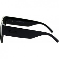 Square Kush Black Square Sunglasses Mens Thick Temples Stylish Modern Shades UV 400 - Black - CD18UEZKR8A $9.10