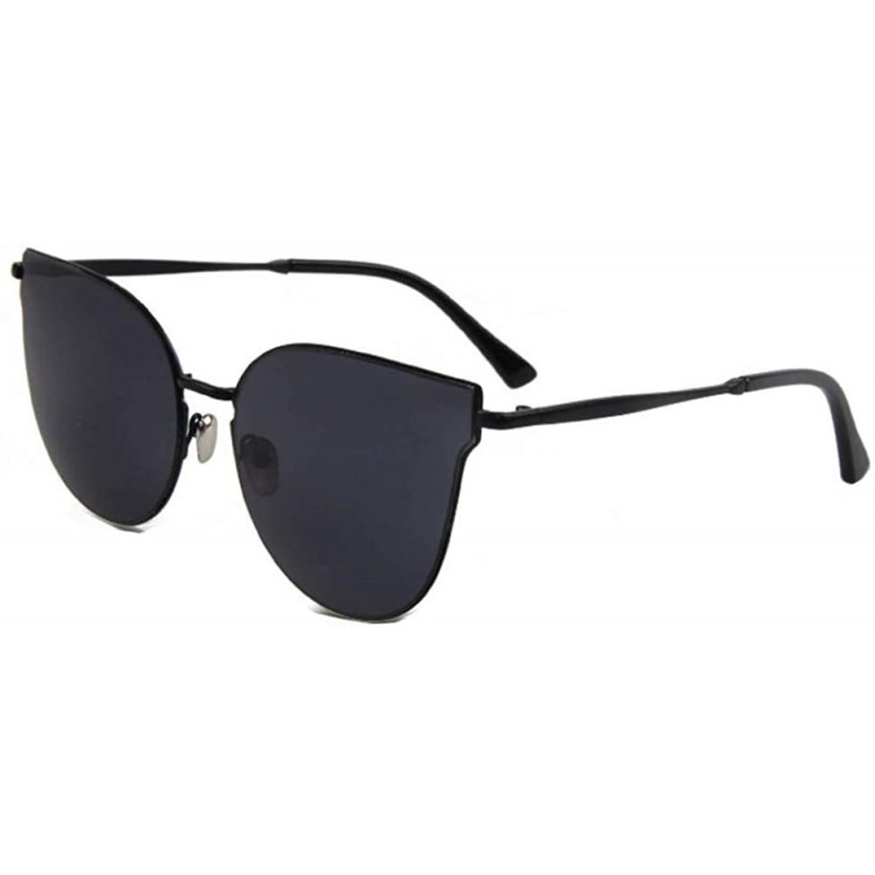 Cat Eye Womens Designer Rhinestones Sunglasses (100% UVA/UVB) - 86010 C1 Black - C711JXADCBD $9.86
