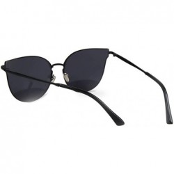 Cat Eye Womens Designer Rhinestones Sunglasses (100% UVA/UVB) - 86010 C1 Black - C711JXADCBD $9.86