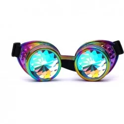 Goggle Rainbow Prism Kaleidoscope Glasses-Steampunk Goggles Cosplay Rave Goggles - Cool - CX18SNYECK3 $13.43
