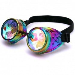Goggle Rainbow Prism Kaleidoscope Glasses-Steampunk Goggles Cosplay Rave Goggles - Cool - CX18SNYECK3 $13.43