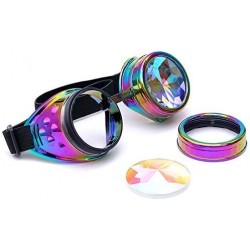 Goggle Rainbow Prism Kaleidoscope Glasses-Steampunk Goggles Cosplay Rave Goggles - Cool - CX18SNYECK3 $13.43
