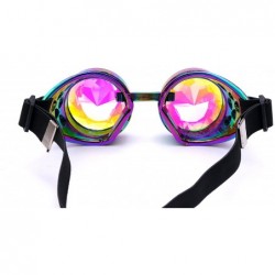 Goggle Rainbow Prism Kaleidoscope Glasses-Steampunk Goggles Cosplay Rave Goggles - Cool - CX18SNYECK3 $13.43