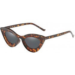 Aviator Vintage Cat Eye Sunglasses With Color Frames Shades Retro Style Glasses For Women - Orange - CL196YXWT0M $8.27