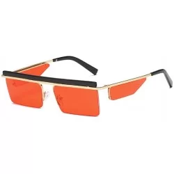 Square Personalized Unisex Sunglasses Frameless Square Ocean Sunglasses - Red - CP18DUGDUAM $59.80