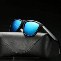 Square Sunglasses Unisex Polarized UV Protection Fishing and Outdoor Driving Glasses Square Fraframe Colour Lenses Retro - CY...