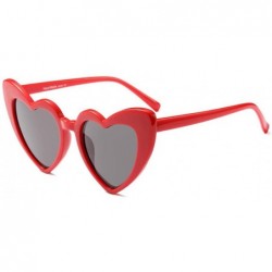 Square Women Goggle Heart Sunglasses Vintage Cat Eye Mod Style Retro Eyewear - C2 - CS18CG8O2AI $19.44