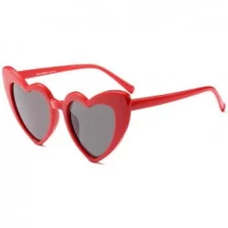 Square Women Goggle Heart Sunglasses Vintage Cat Eye Mod Style Retro Eyewear - C2 - CS18CG8O2AI $33.45
