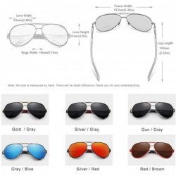 Oversized Retro brand sunglasses polarized sunglasses aluminum - Grey Black - CG1982Y4938 $25.70