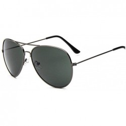 Oval Fashion Classic Sunglasses Women Men Driving Mirror 2020 NEW Pilot Sun Glasses Er Unisex UV400 - Dark Green - CI199CNOG4...