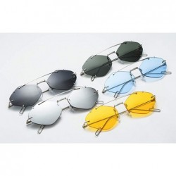 Semi-rimless Claw Rimless Sunglasses Designer Sunglasses Women Men Shades Clear Lens Sun Glasses Eyewear - 5 - CA18Y40QK8A $1...