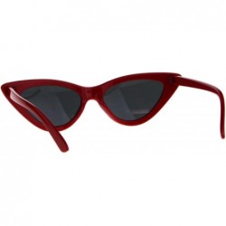 Square Womens Trendy Minimal Squared Cat Eye Mod Plastic Goth Sunglasses - Red Black - CU18E4IZICR $10.63