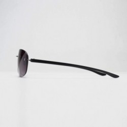 Rectangular Rimless Ultralight Outdoor Reading Sunglasses Bifocal Gradient Sunglasses for Men and Women Readers 8025 - Black ...