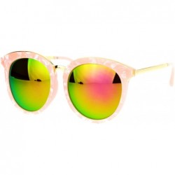 Round Womens Sunglasses Round Oversized Designer Fashion Shades UV 400 - Pink - CU187CEXKCI $26.11