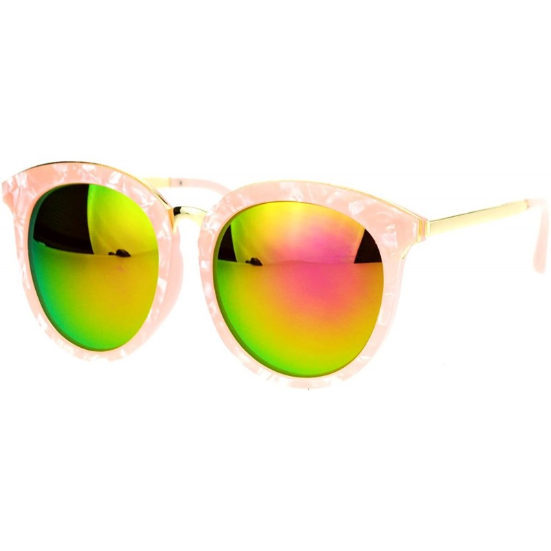 Round Womens Sunglasses Round Oversized Designer Fashion Shades UV 400 - Pink - CU187CEXKCI $11.27