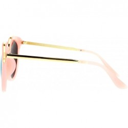 Round Womens Sunglasses Round Oversized Designer Fashion Shades UV 400 - Pink - CU187CEXKCI $11.27