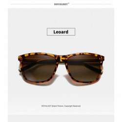 Oval Men Women Polarized Sunglasses Aluminum Magnesium Alloy Driving Sun Glasses Shades Male 90083 - Leopard - C118X4H9MIE $1...