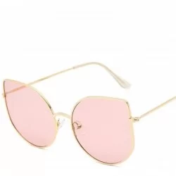 Aviator 2019 New Big Cat Eye Sunglasses Women Men Luxury Brand Designer Fashion C7 - C3 - C518YZWZT6Q $18.47