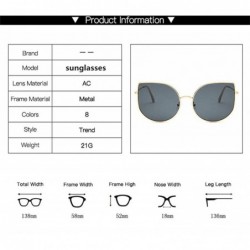 Aviator 2019 New Big Cat Eye Sunglasses Women Men Luxury Brand Designer Fashion C7 - C3 - C518YZWZT6Q $11.73
