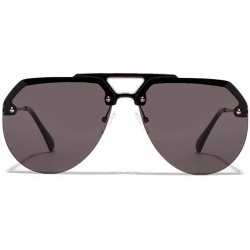 Oversized Sunshade Women Sunglasses Personality Retro Half-Frame Glasses Hip Hop Sunglasses Tide Oversized Sunglasses - CF198...
