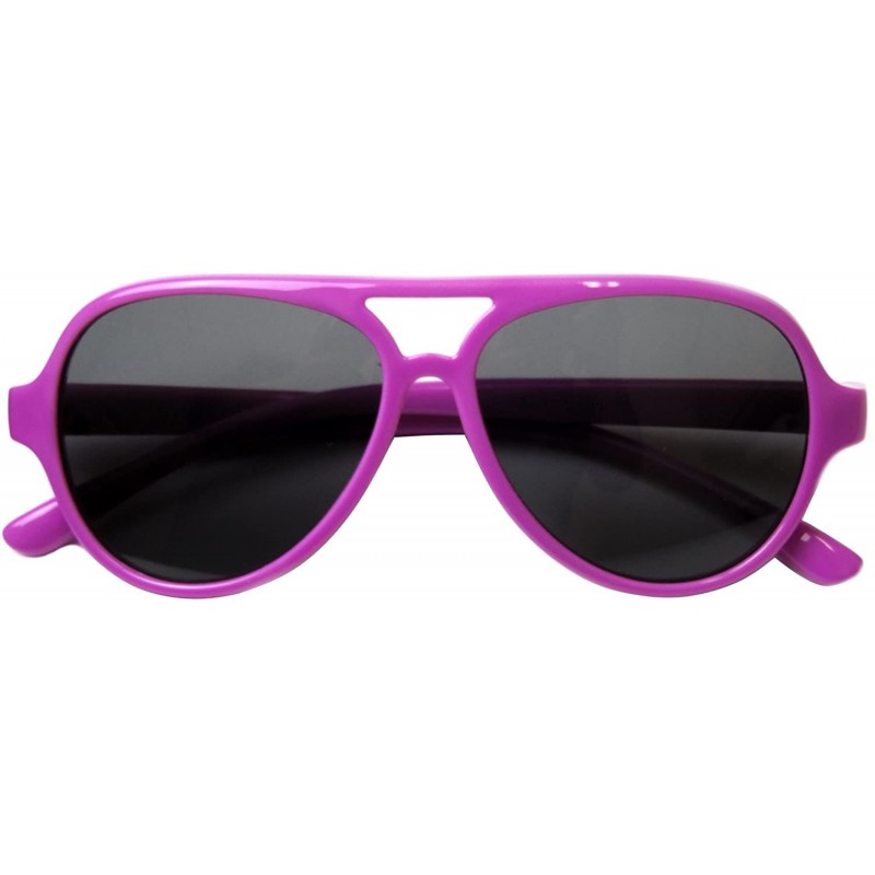 Aviator Top Flyer - Toddler's First Sunglasses for Ages 2-4 Years - Fuchsia - CZ186R27AA8 $11.69