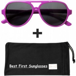 Aviator Top Flyer - Toddler's First Sunglasses for Ages 2-4 Years - Fuchsia - CZ186R27AA8 $11.69