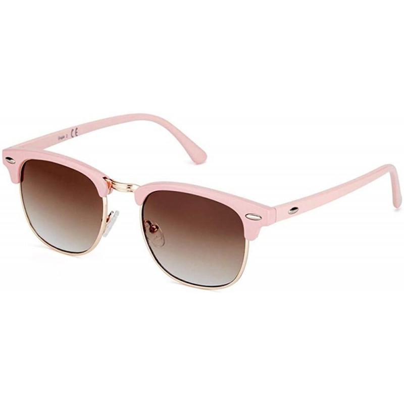 Rimless Pinglas Sunglasses Women Half-rimless Glasses Female Fashion Eyewear White - Pink - CZ18YZXM9Y5 $15.45