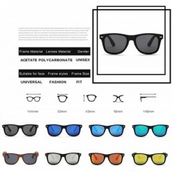 Square Polarized Men's Sunglasses Unisex Style Metal Hinges Polaroid Lens Top Quality Oculos De Sol - No2 - CI197Y6THWE $36.18