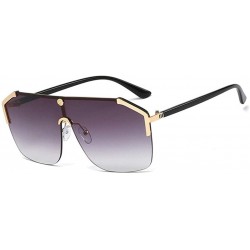 Rimless Sunglasses Women Rimless Square Big Sun Glasses for Women Summer Style Female Uv400 Alloy Mens Accessories - CM198KGQ...