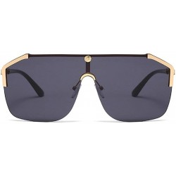 Rimless Sunglasses Women Rimless Square Big Sun Glasses for Women Summer Style Female Uv400 Alloy Mens Accessories - CM198KGQ...