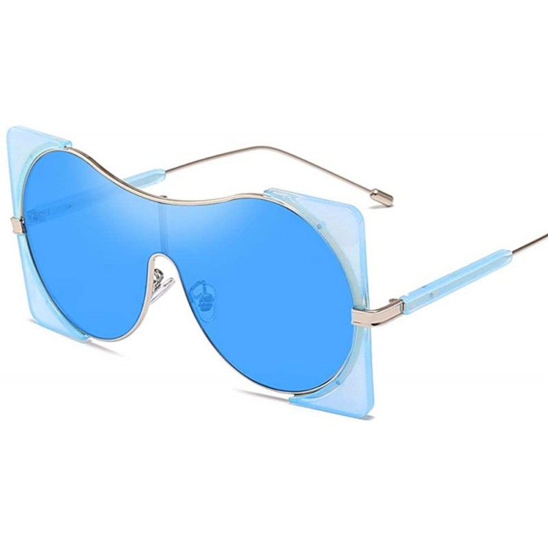 Oversized Sunglasses Fashionable Metal Large Frame Sunglasses Brilliant Ladies'Ultraviolet Protection - D - CN18Q0IMYZR $24.10