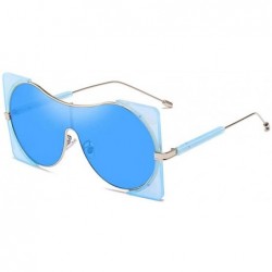 Oversized Sunglasses Fashionable Metal Large Frame Sunglasses Brilliant Ladies'Ultraviolet Protection - D - CN18Q0IMYZR $24.10