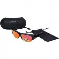 Oval Fit Over Polarized Lens Cover Sunglasses - Wear Over Prescription Glasses - Black - CY183AXCUY8 $14.56