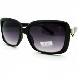 Square Women's Square Frame Designer Fashion Sunglasses - Black Tort - CR11LJ8JUUF $10.72