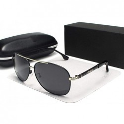 Aviator Sunglasses Men Polarized Fashion Classic Pilot Sun Glasses Y7005 C1BOX - Y7005 C2box - CF18XDWNDWY $30.55