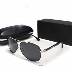 Aviator Sunglasses Men Polarized Fashion Classic Pilot Sun Glasses Y7005 C1BOX - Y7005 C2box - CF18XDWNDWY $18.33