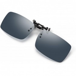 Shield Mens Clip-on Polarized Sunglasses For Men and Women Anti Glare Driving Fishing Golf-Flip Up Rimless Sunglasses - CX196...
