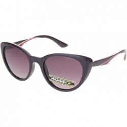 Cat Eye Polarized Womens Classic Mod Cat Eye Designer Fashion Sunglasses - Purple Burgundy - C718ONDG957 $9.79