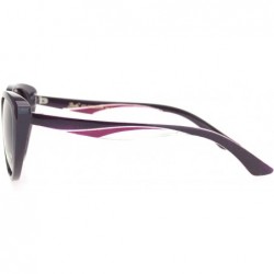 Cat Eye Polarized Womens Classic Mod Cat Eye Designer Fashion Sunglasses - Purple Burgundy - C718ONDG957 $9.79