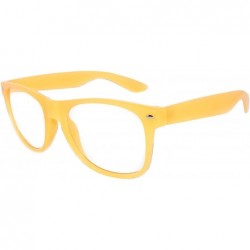 Sport Clear Retro 80's Vintage Sunglasses Colored Frame - Clear_clear_orange - C5184IMLKN8 $11.52