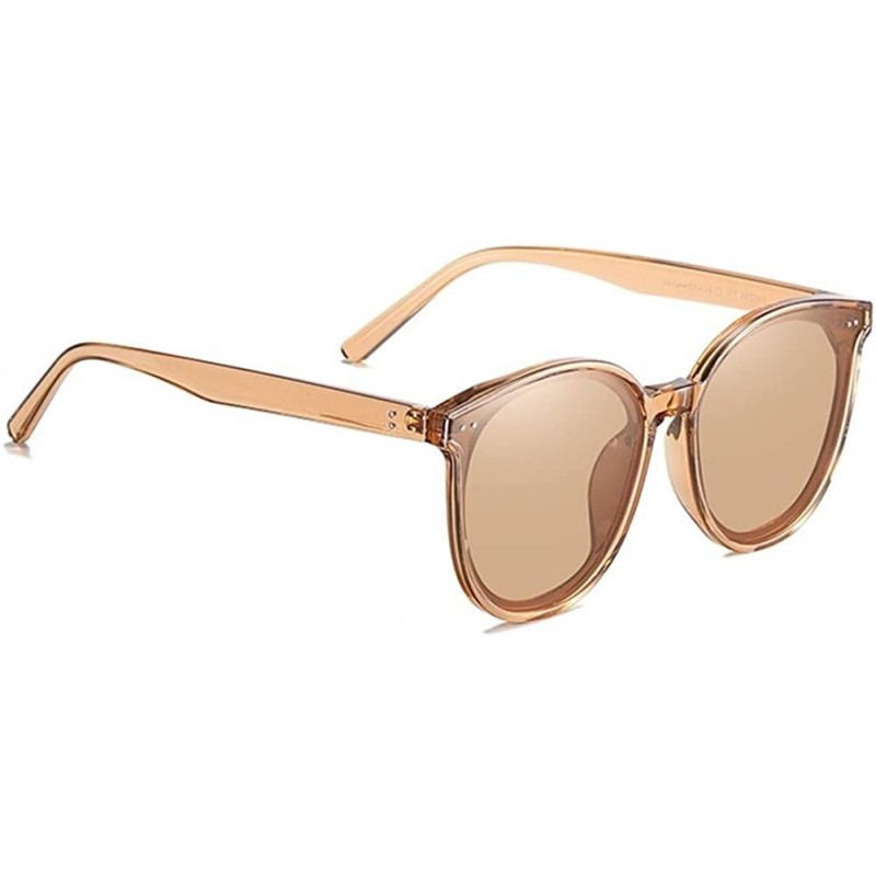 Round Women Round Polarized Sunglasses Female Vintage Travel Driving Sun Glasses - C3brown - CC199HN7EGT $13.26