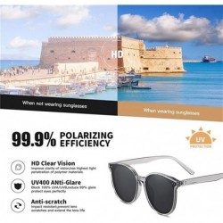 Round Women Round Polarized Sunglasses Female Vintage Travel Driving Sun Glasses - C3brown - CC199HN7EGT $13.26