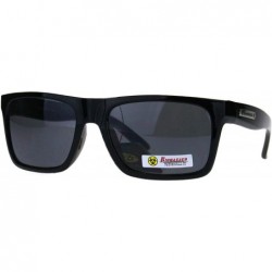 Rectangular Biohazard Sunglasses Mens Sporty Fashion Rectangular Shades UV 400 - Black Brown - CY1895Z2HO7 $8.22