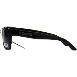Rectangular Biohazard Sunglasses Mens Sporty Fashion Rectangular Shades UV 400 - Black Brown - CY1895Z2HO7 $8.22